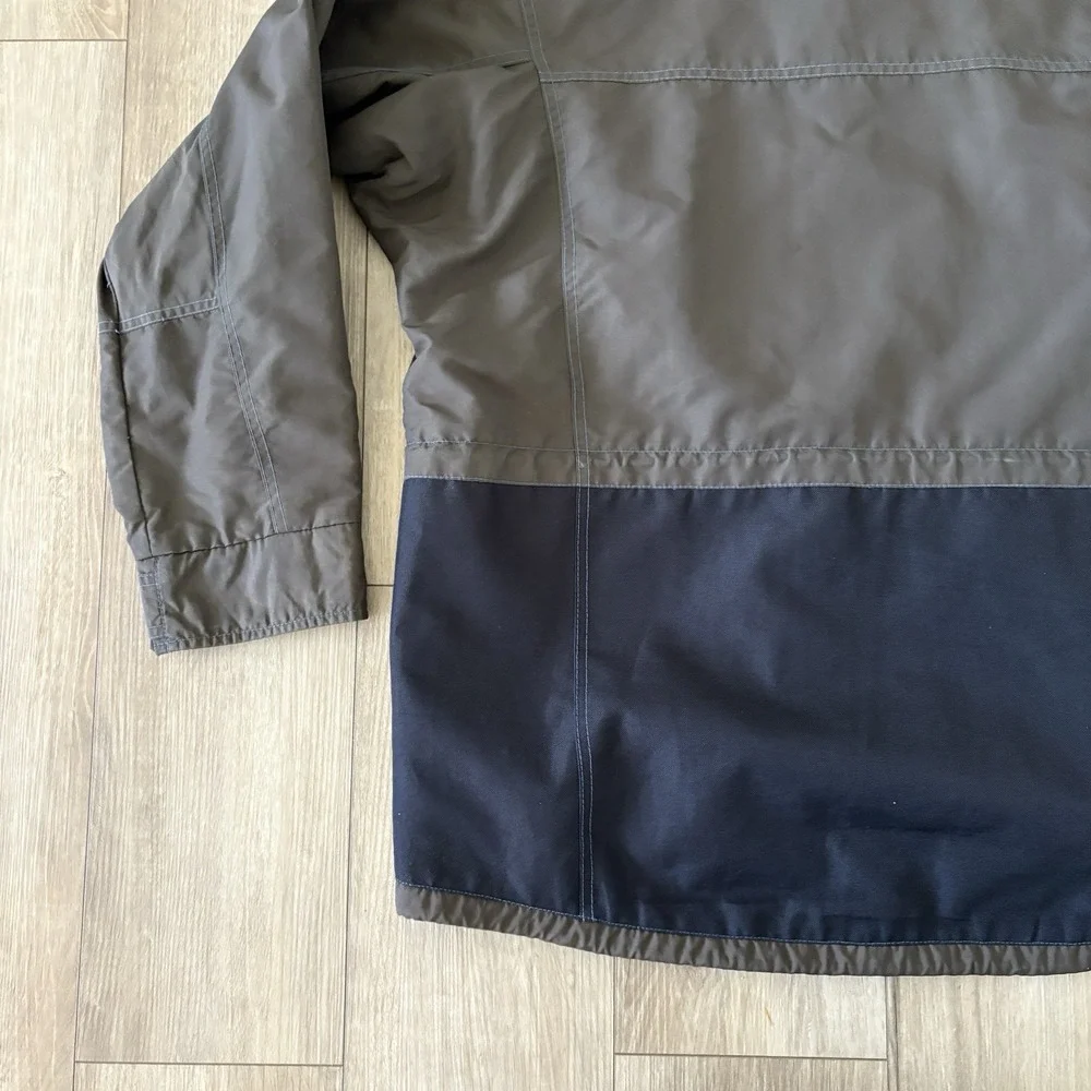 Vintage Columbia Jacket Mens Medium Green Blue  Stowable Hood‎ Gorpcore